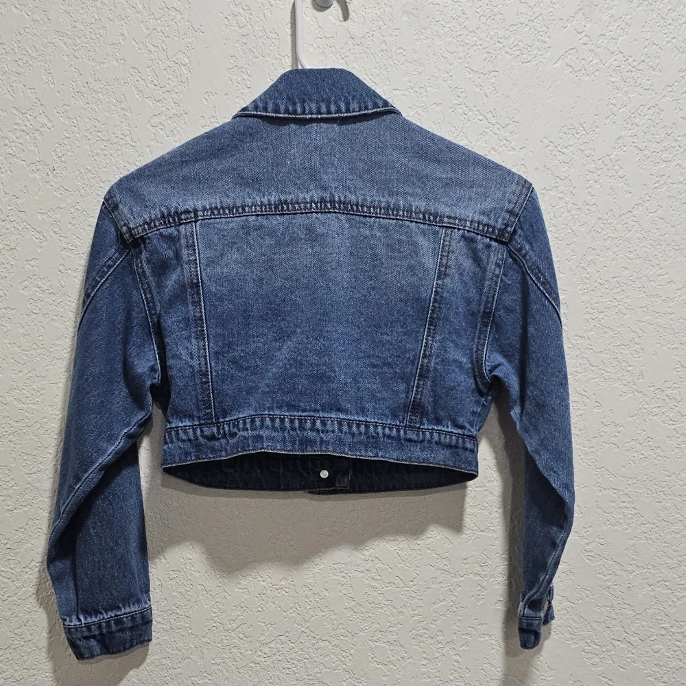 Tgla Girls Blue Cropped Denim Jacket 10